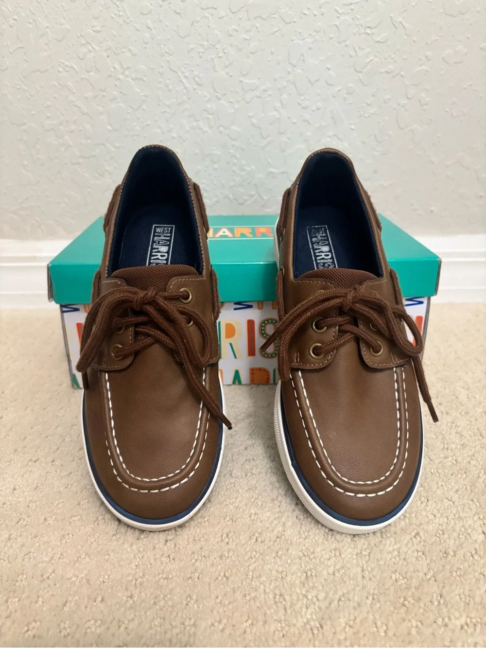 West Harris Sully Little/Big Kid Boys' Boat Dress Shoe – Brown Size 2M